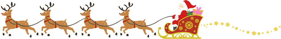 santa riding sleigh